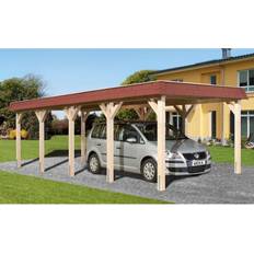 Beige Carports Weka Carport 615 Gr.2 294 x 784 cm