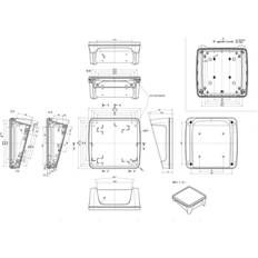 Ersatzbildschirme Bopla 1616 P-9005-SET Display-Gehäuse