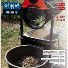 Jardin et Environnement Extérieur Scheppach Tamis À Rouleau RS350 230V 250W 42 mm 1904501901