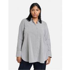 Longbluse SAMOON Gestreifte Longbluse Blau