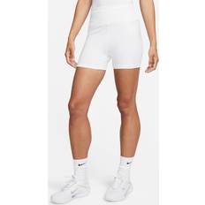 Nike Dri-FIT Advantage-tennisshorts med høj talje 10 cm til kvinder hvid