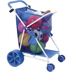 Beach cart wheels Etna Folding multi-purpose deluxe beach cart with wide terrain wheels holds your