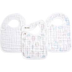 Machine Washable Drool Bibs Aden + Anais White Organic Cotton Baby Bibs 3 Pack White One Size