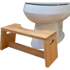 Potties & Step Stools Maxam Cool Stool Natural Potty Toilet Accessory, Bamboo