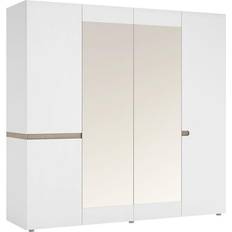 Metal - White Wardrobes Furniture To Go Chelsea White Gloss Wardrobe 214x58cm