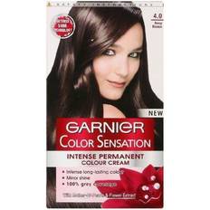 Garnier color sensation brown hair dye permanent 4.0 deep