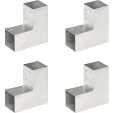 Fence Poles vidaXL Post Connectors 4 pcs L Shape 81 x 81 mm