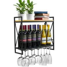 Sorbus Wine Bottle & Stemware Shelf