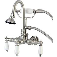 Kingston Brass AE11T8 Aqua Vintage Wall Mount Clawfoot Tub Faucet Grey