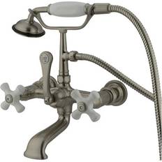 Kingston Brass Cc559T8 Clawfoot Tub Filler With Hand Shower Brushed Nickel