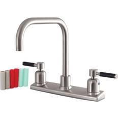 Taps Kingston Brass FB2148DKL Kaiser 8-Inch Centerset Kitchen Faucet Brush Brushed Nickel