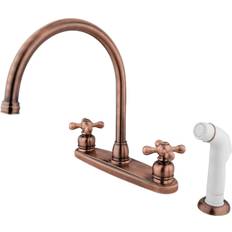 Brown Kitchen Taps Kingston Brass KB726AX Vintage Centerset Brown