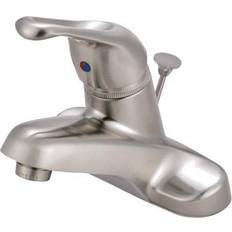 Nickel Taps Kingston Brass KB518B Single-Handle 4 in Centerset Bathroom Faucet Brushed Nickel