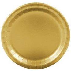 Gold Disposable Plates Fun Express Metallic Gold 7 Plates 24Pc Party Supplies 24 Pieces