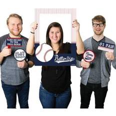 Batter up baseball birthday party selfie photo booth picture frame & props