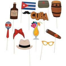 Photoprops Fun Express Cuban Party Photo Props Apparel Accessories 12 Pieces