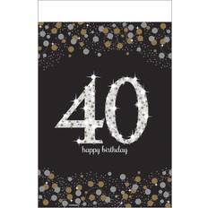 Amscan Over the Hill Sparkling Celebration 40th Birthday Plastic Table Cover 1ct