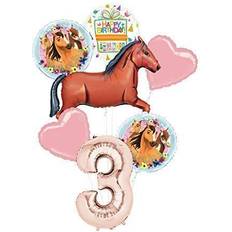 Mayflower products spirit riding free party supplies 3rd birthday brown horse