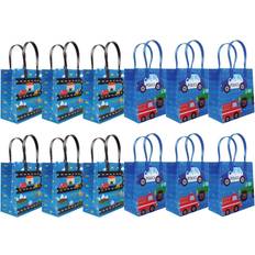 Anniversary Wrapping Paper & Gift Wrapping Supplies Cars fire trucks transportation party favor bags treat bags, 12 pack