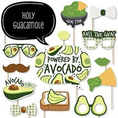 Accessoires Photo, Chapeaux de Fête et Écharpes Big Dot of Happiness Hello Avocado Kit d'accessoires pour Photomaton Fiesta Party 20 Unit