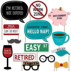 Retirement photo booth props kit 20 count