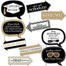 Gold Photo Props, Party Hats & Sashes Funny gold tassel worth the hassle graduation photo booth props kit 10 pc