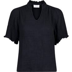 Neo Noir Överdelar Neo Noir Odesa Linen Blouse - Black