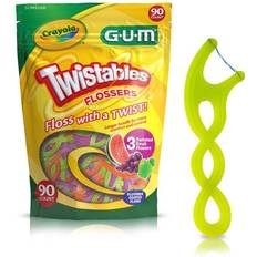 Fili Interdentali e Scovolini Crayola Twistables Flossers, Fluoride Coated, Twisted Fruit