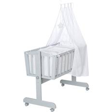 Roba Culla Grigia Su Ruote Con Baldacchino 40 x 90 cm