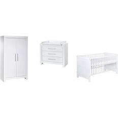 Schardt 3-tlg. Babyzimmer-Set Nordic White 2-türig 189 T