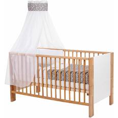 Betthimmel Babybay kinderbetthimmel piqué band taupe sterne