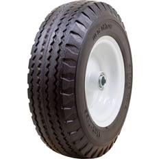 Tires Marathon 4.10/3.50-6" Flat Free, Hand Truck All Purpose Utility Tire on Wheel, 3" Centered Hub, 3/4" Bearings