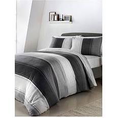 Fusion 'Betley' Classic Wide Stripe Duvet Cover Grey