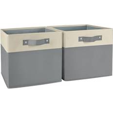 Kids 2pcs 10.5in Two-Tone Folding Storage Bin Set