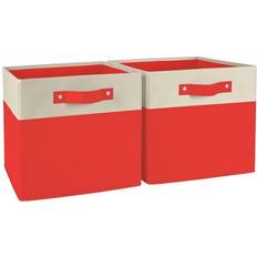 Kids 2pcs 105in TwoTone Folding Storage Bin Set Red