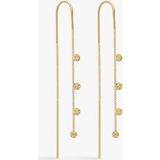 Camilla Krøyer Jewellery Øreringe Camilla Krøyer Jewellery Hamret Drops Kæde Earrings - Gold