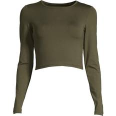 Casall Crop Long Sleeve T-shirt - Forest Green