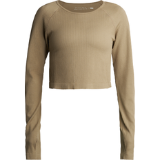 Polyamid T-skjorter Röhnisch Seamless Crop Long Sleeve Top - Oak