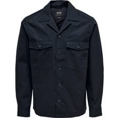 Only & Sons Loose Fit Resort Collar Shirt - Blue/Dark Navy