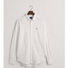 Gant Överdelar Gant Men Regular Fit Jersey Piqué Shirt White