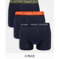 Boksere - Oransje Underbukser Tommy Hilfiger 3P Logo Essential Trunks - Mørkblå