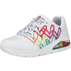 Skechers uno love Skechers Women's x JGoldcrown, Uno Floating Love White Rainbow