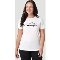 Wrangler Dam T-shirts Wrangler All Terrain Gear Damlogotyp T-shirt - Marshmallow