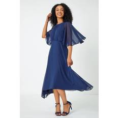 Roman Petite Chiffon Cape Midi Dress