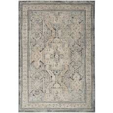 Nourison Nyle Vintage Persian Medallion Black, White