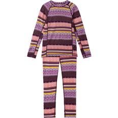 RWS (Responsible Wool Standard) Svedundertøj Børnetøj Reima Kid's Wool Bamboo Base Layer Set Taitoa - Deep Purple (5200030B-4962)