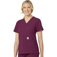 Tops Carhartt Women's Women's Rugged Flex Modern Fit 4-Pkt V-Neck Top Wine