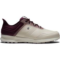 Women Golf Shoes FootJoy Stratos 2023 Vandtætte Dame Golfsko Uden Spikes Vanilla/Merlot Normal