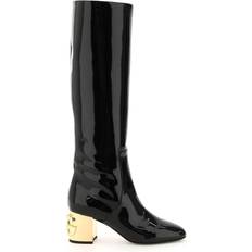 Dolce & Gabbana Logo Detail High Boots Black