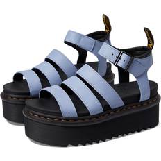 Dr. Martens Sandals Dr. Martens Blaire Quad Pisa Leather Strap Platform Sandals - Zen Blue